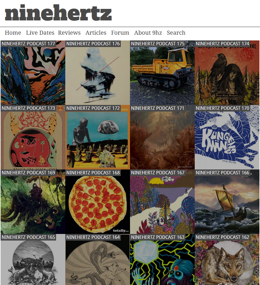 Screenshot of ninehertz website