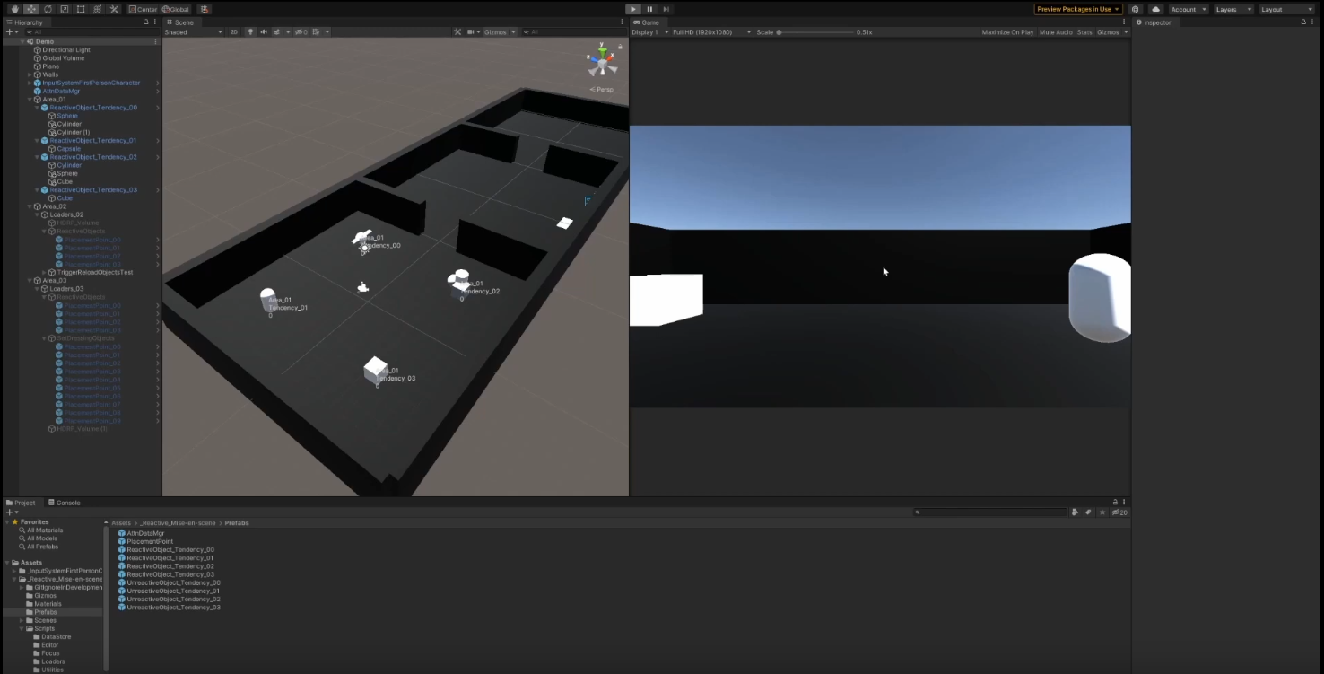 Screenshot of Unity with the Plugin Demo Scene